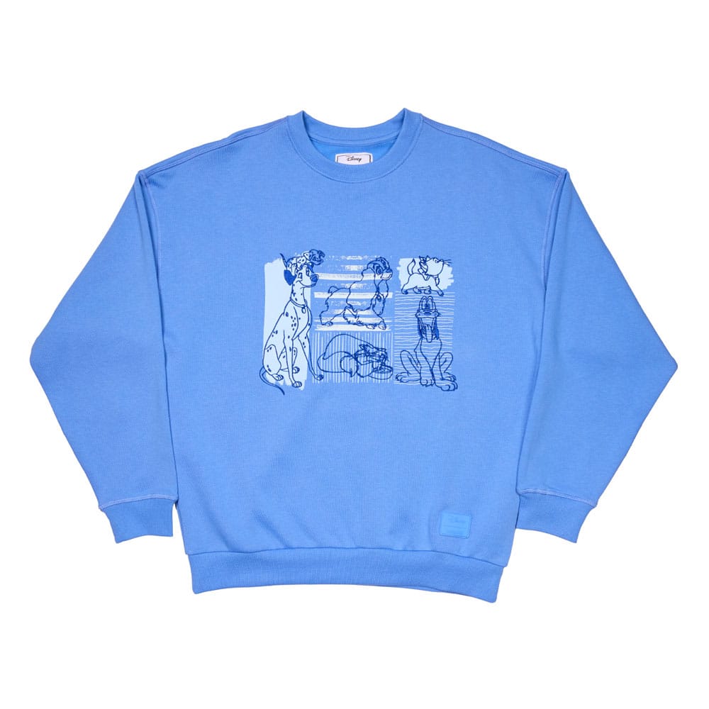 Disney by Loungefly Sweatshirt Unisex Dogs & Cats Oversized Crewneck Size M
