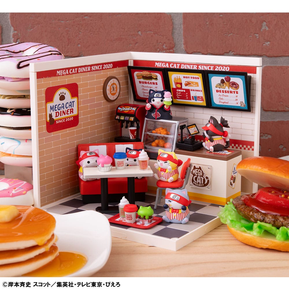 Naruto Shippuden Mega Cat Project Nyaruto! Trading Figures Mega Cat Diner 3 cm Assortment (6)