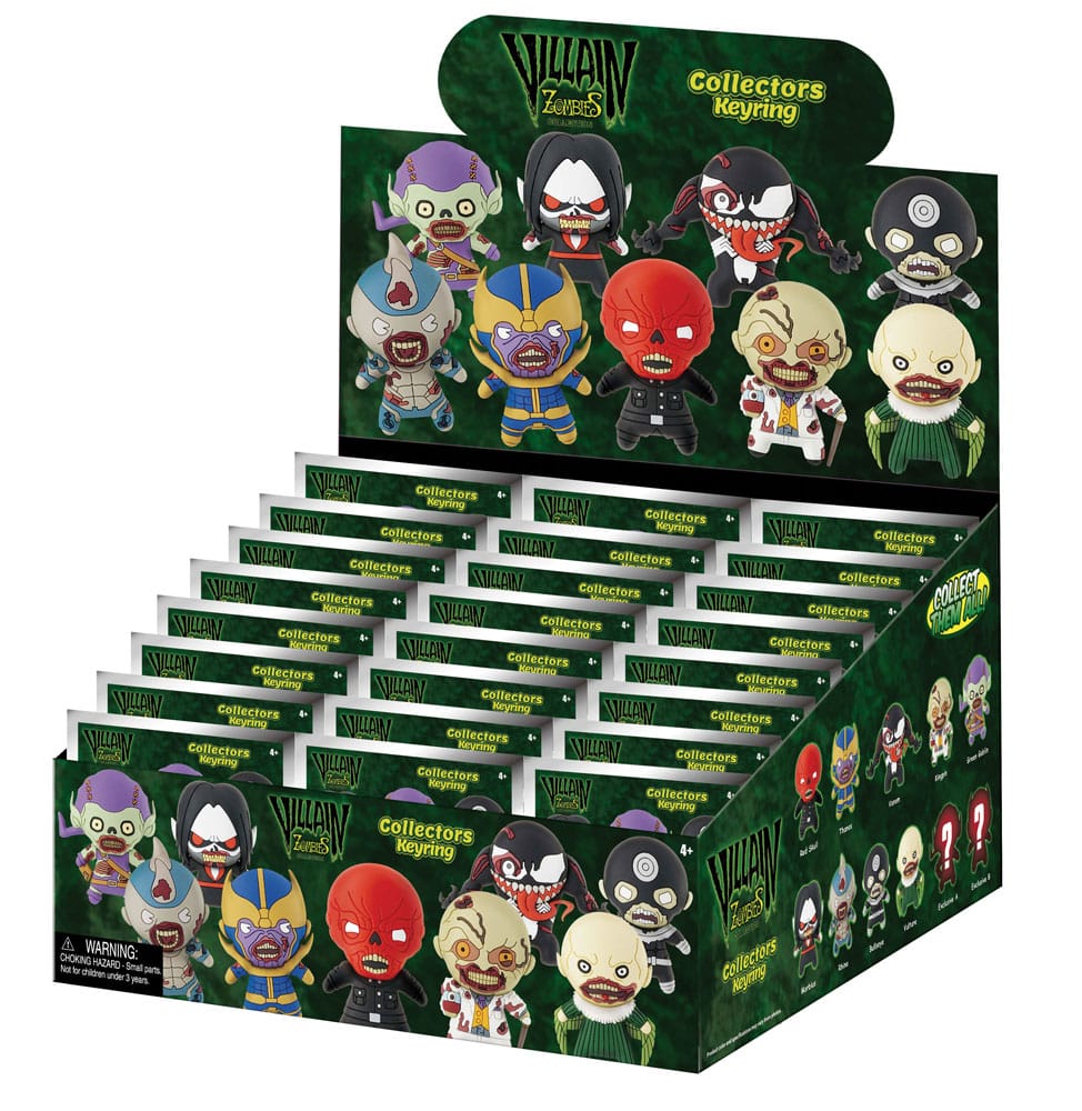 Marvel 3D PVC Bag Clips Series 1 Zombies Display (24)