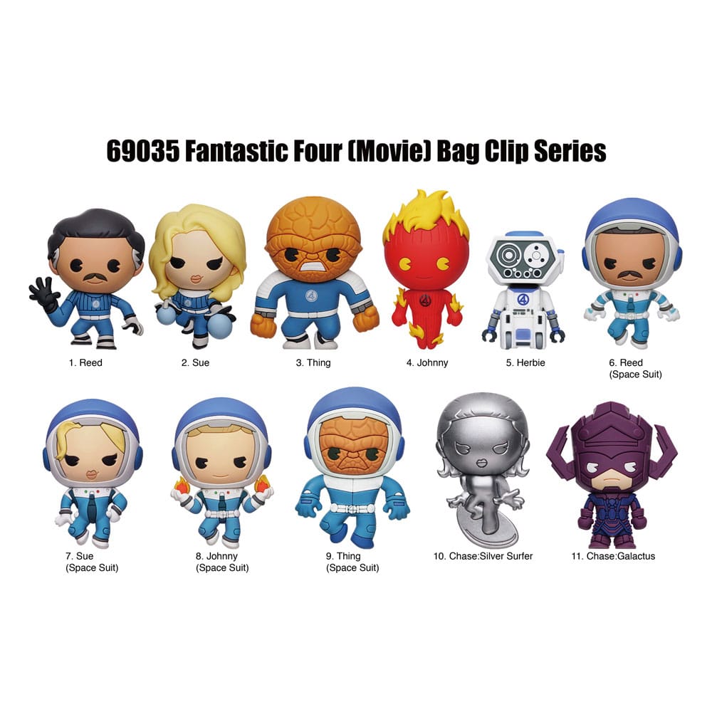 Fantastic Four 3D PVC Bag Clips Movie Display (24)