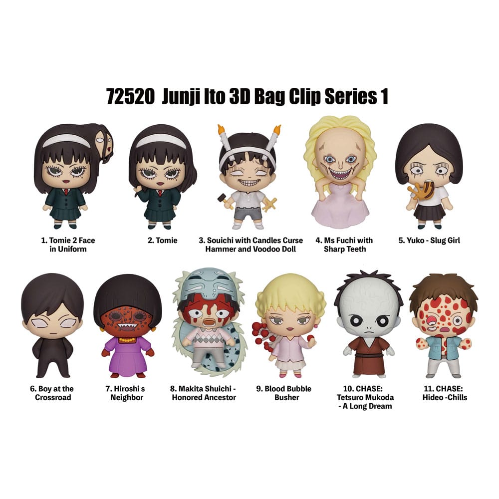 Junji Ito Collection PVC Bag Clips Series 1 Display (24)
