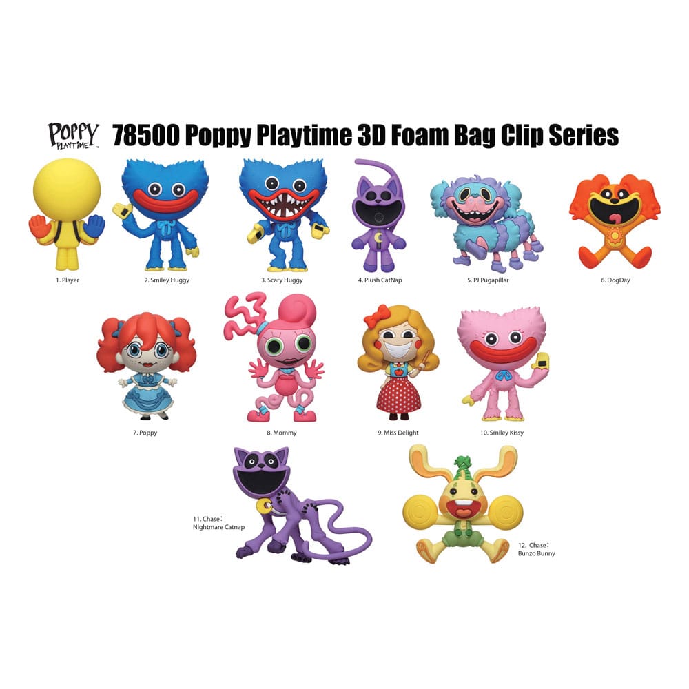 Poppy Playtime PVC Bag Clips Series 1 Display (24)