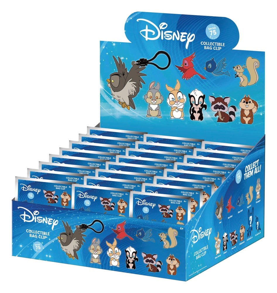 Disney 3D Foam Bag Clips Woodland Characters Series 76 Display (24)