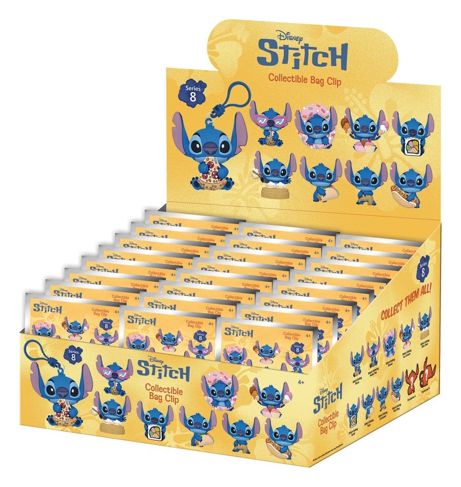 Lilo & Stitch 3D Foam Bag Clips Series 8 Display (24)