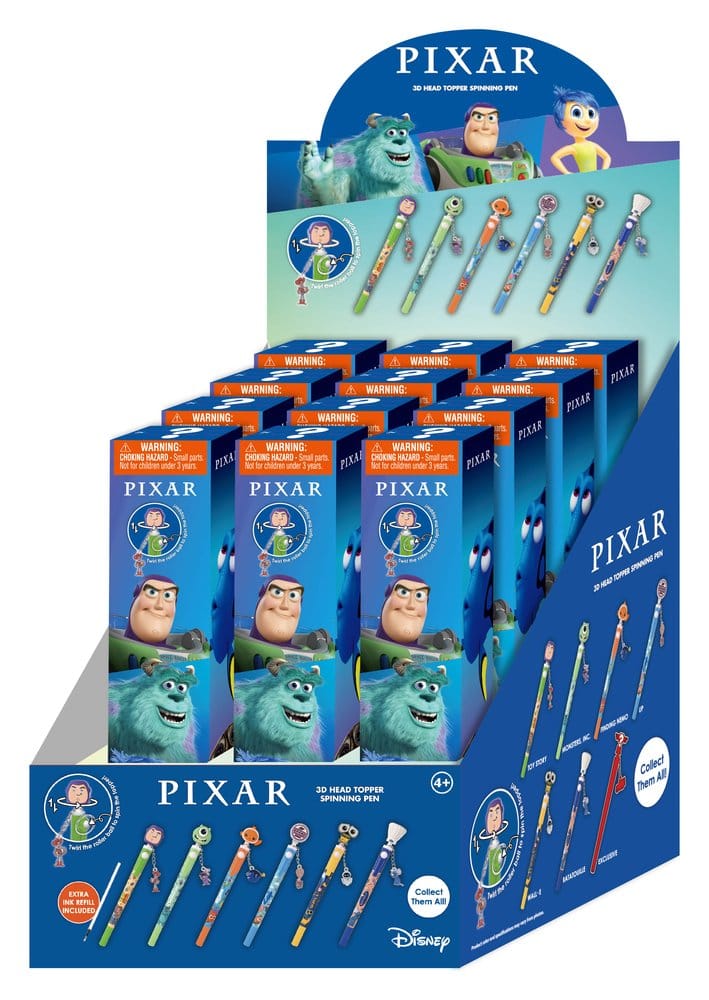 Pixar 3D Head Topper Spinning Pen Display (12)