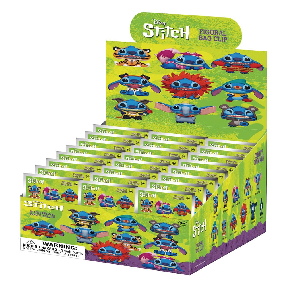 Lilo & Stitch 3D PVC Bag Clips Series 1 Stitch in costume Display (24)