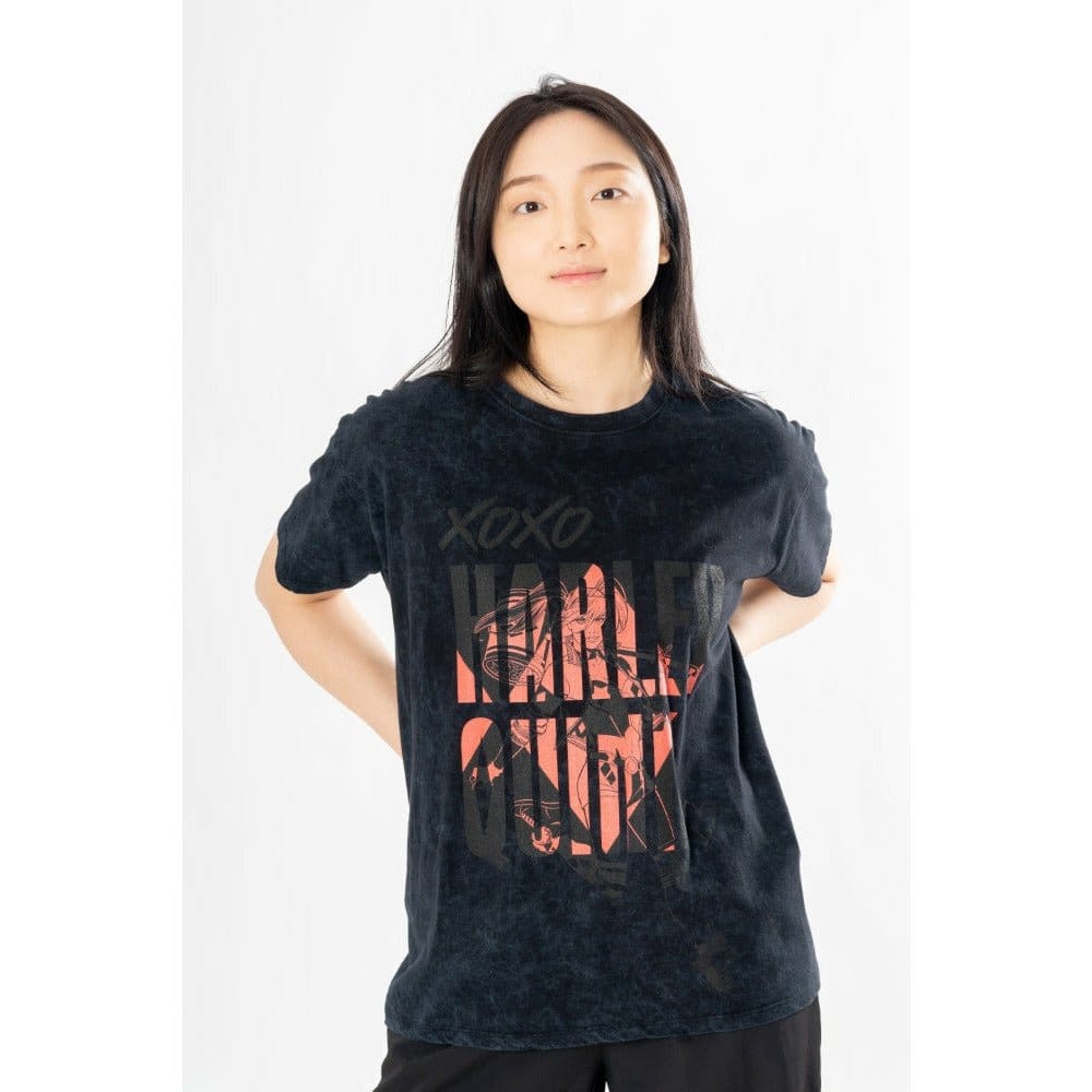DC Comics T-Shirt Harley Quinn Acid Wash Xoxo Size S