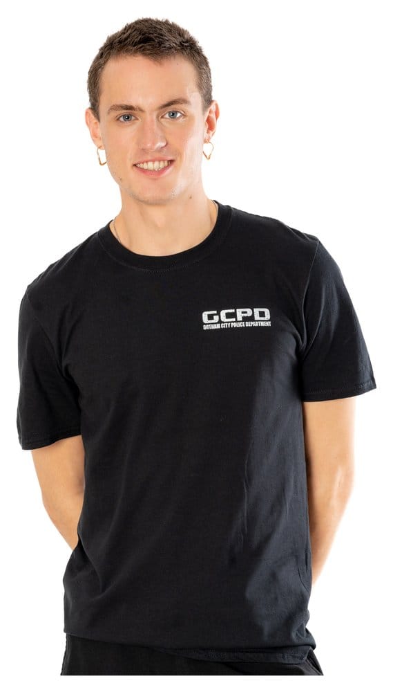 Batman T-Shirt Arkham City GCPD Front Back Size S