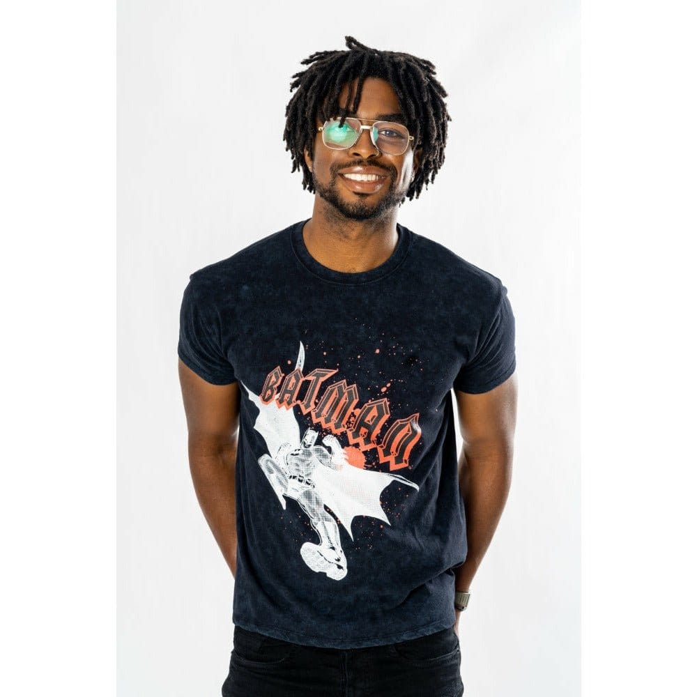 Batman T-Shirt Rock Acid Wash Size S