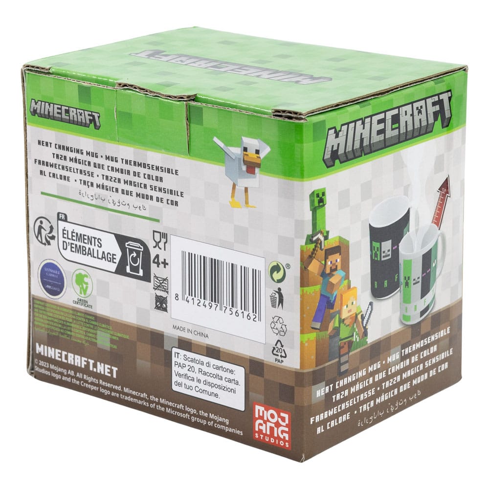 Minecraft Heat Change Mug Squared Pattern 325 ml
