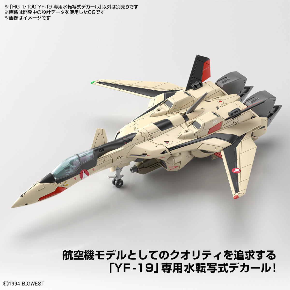 HG 1/100 YF-19 exclusive water slide decal