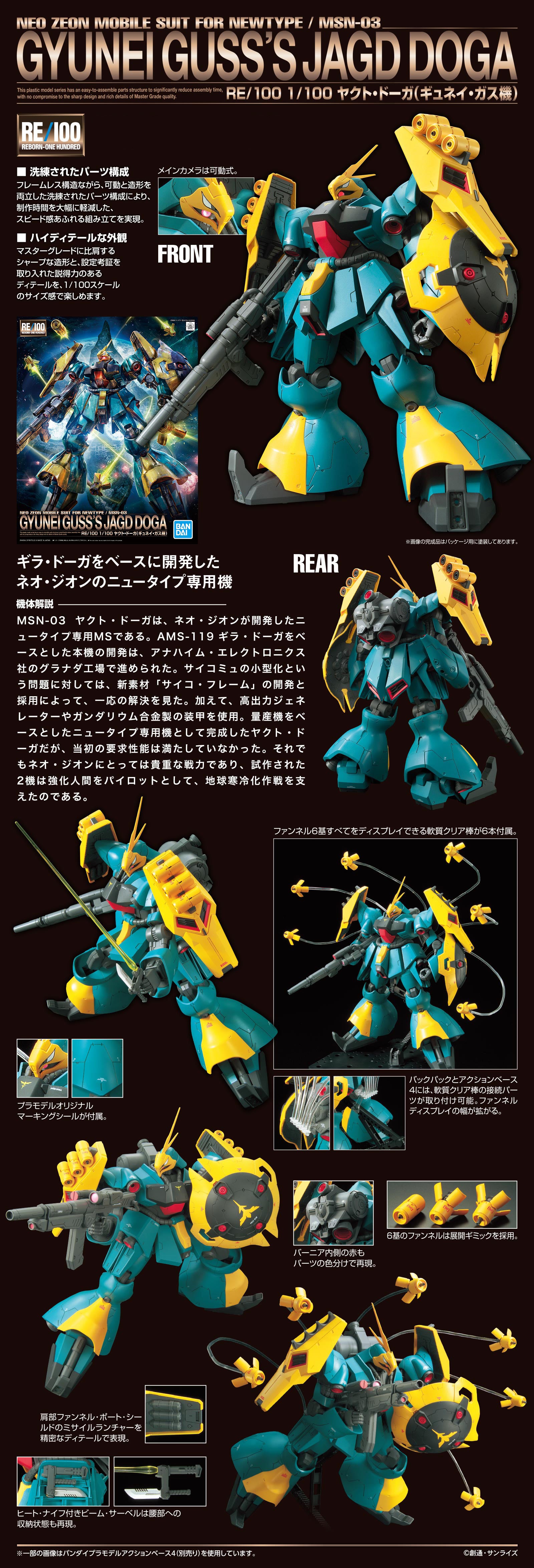 1/100 Non Grade / RE/100 MSN-03 Gyunei Guess's Jagd Doga