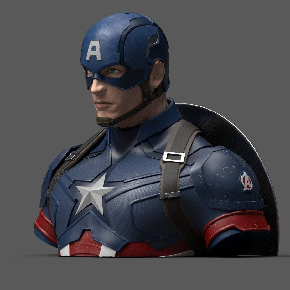 Avengers Endgame Coin Bank Captain America 20 cm