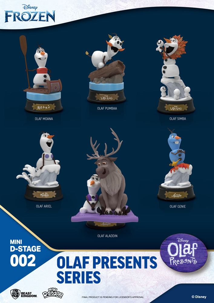 Frozen Mini Diorama Stage Statues 6-pack Olaf Presents 12 cm