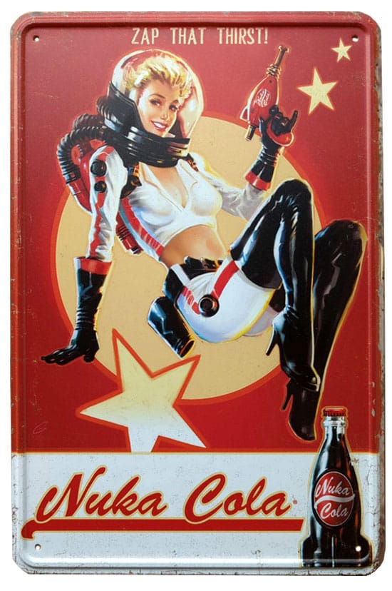 Fallout Metal Sign Nuka Cola Girl