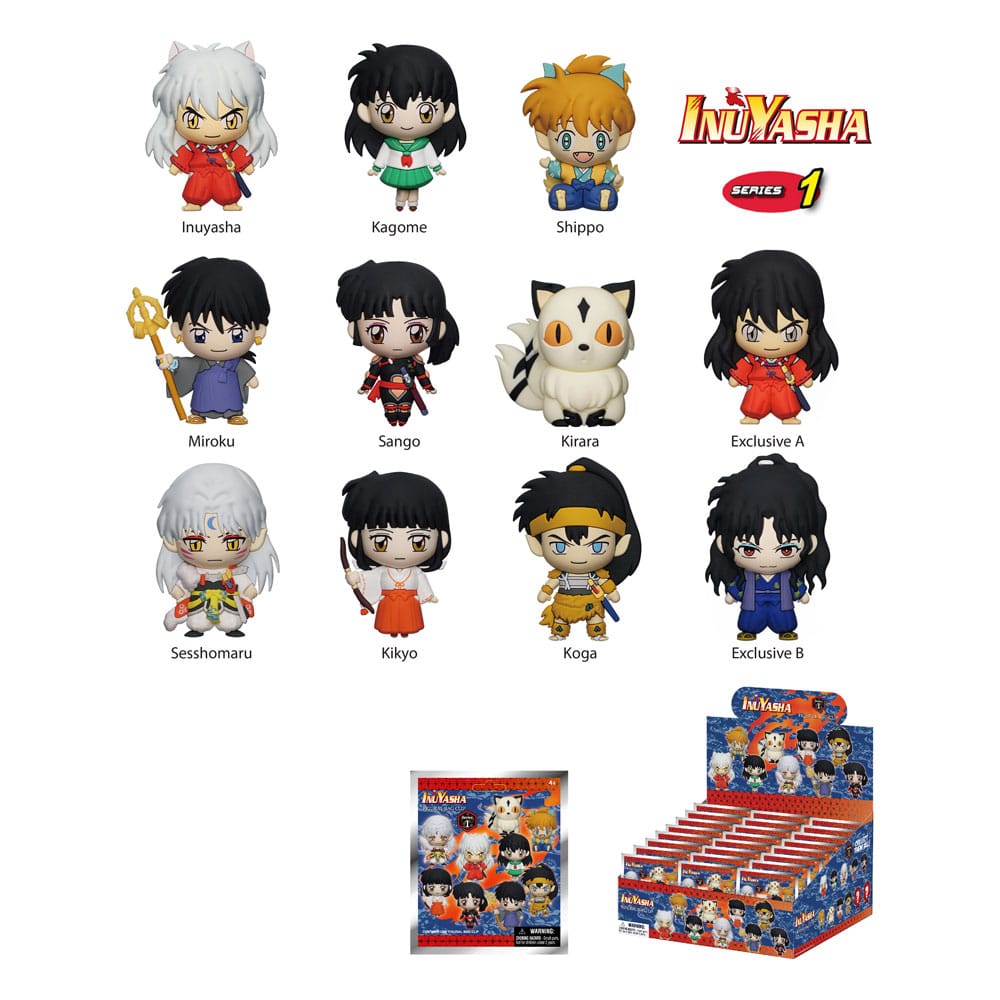 Inuyasha PVC Bag Clips Series 1 Display (24)