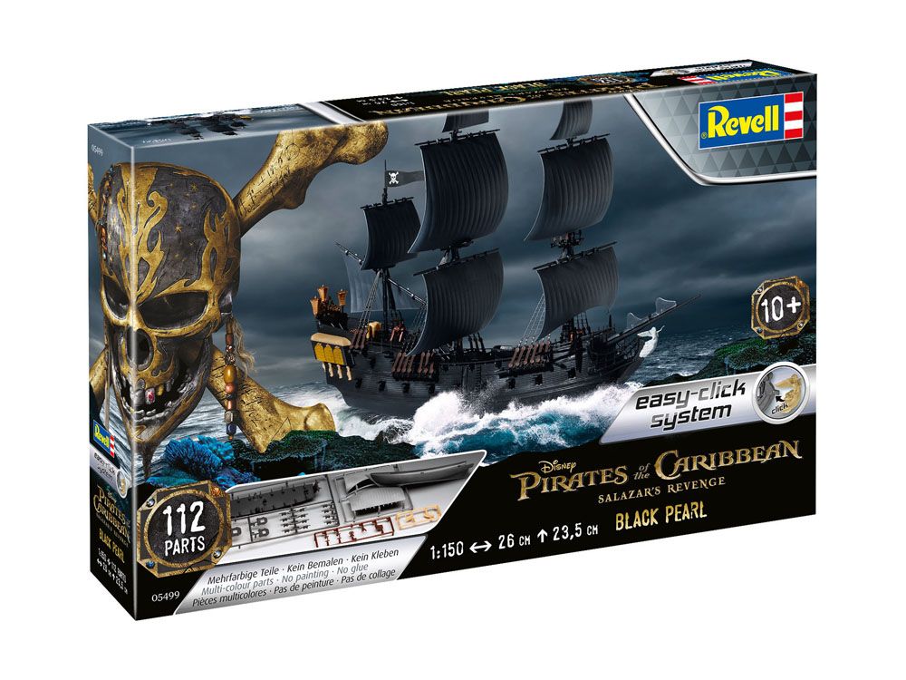 Pirates of the Caribbean Dead Men Tell No Tales Easy-Click Model Kit 1/150 Black Pearl 26 cm