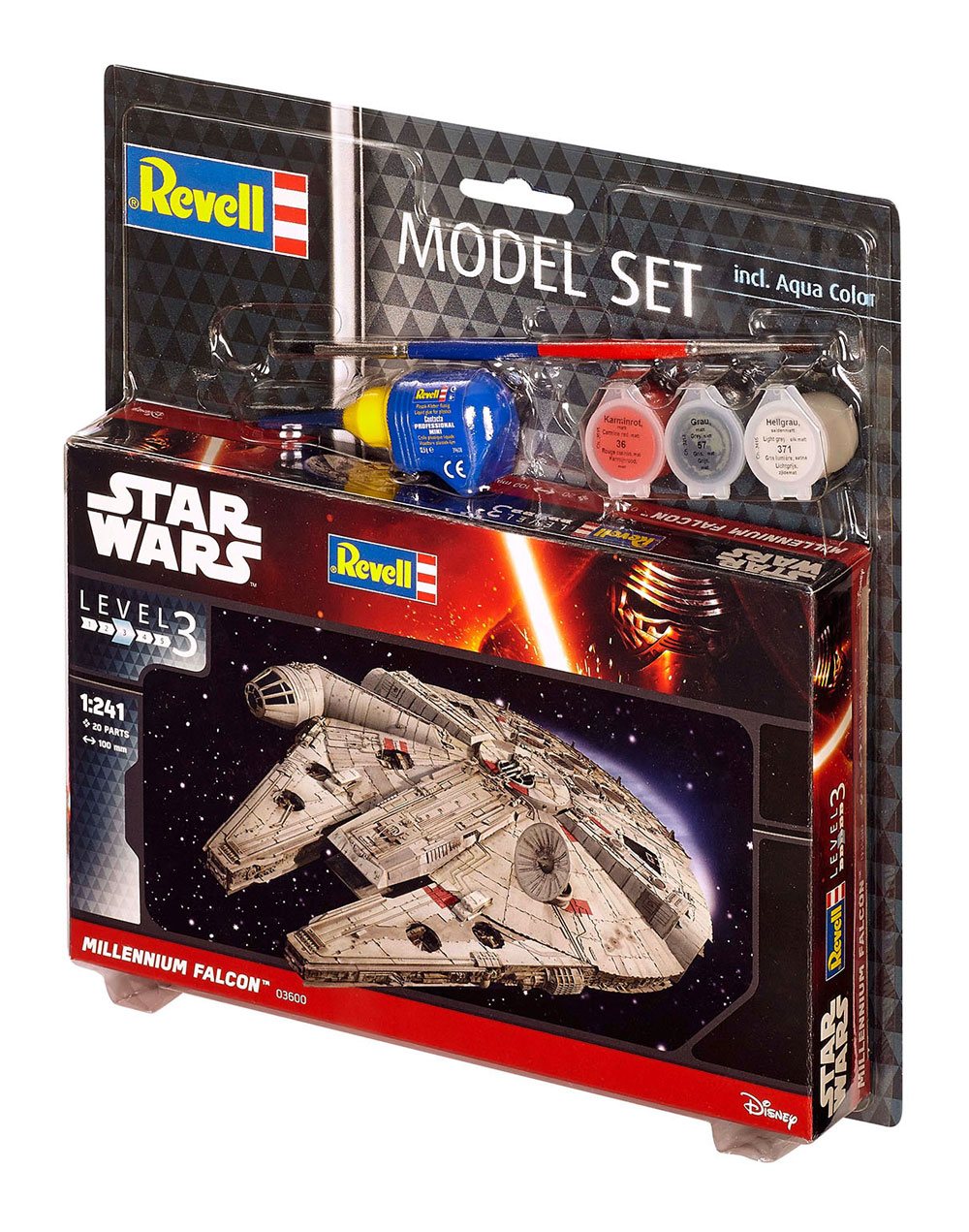 Star Wars Model Kit 1/241 Model Set Millennium Falcon 10 cm