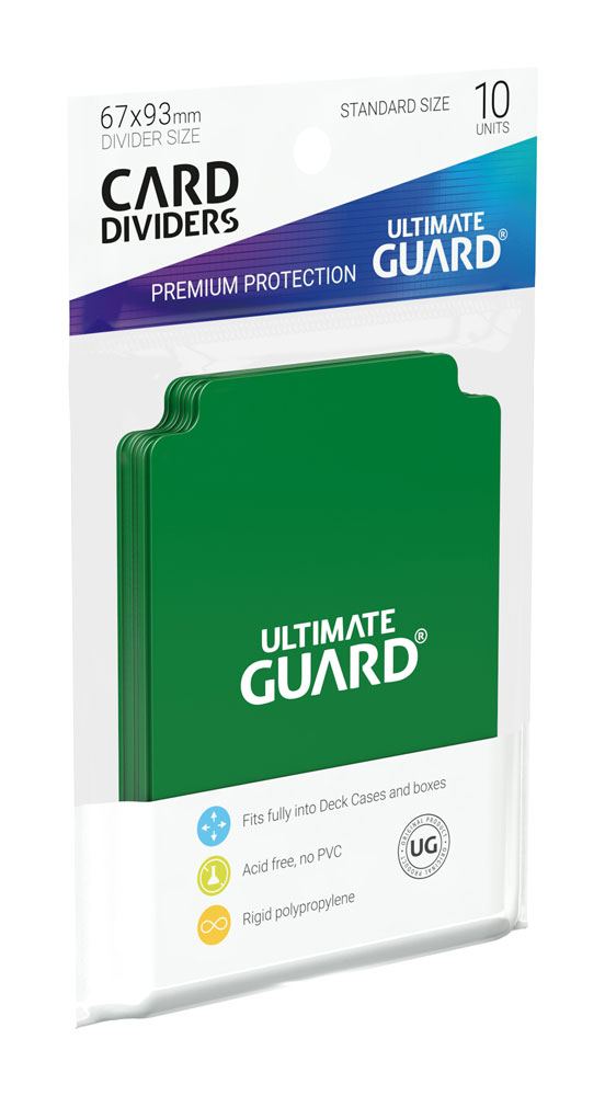 Ultimate Guard Card Dividers Standard Size Green (10)