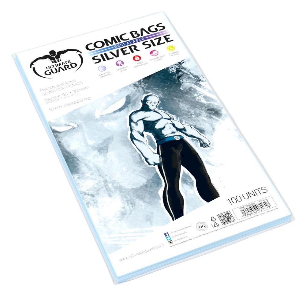 Ultimate Guard Comic Bags Resealable Silver Size (100)