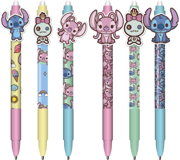 STITCH & ANGEL - Head Topper Erasable Gel Pen (Display of 36 pcs)