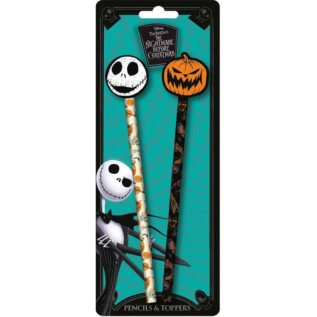 THE NIGHTMARE BEFORE CHRISTMAS 2 HEADS PENCILS & TOPPERS