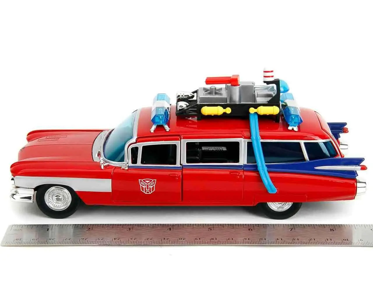 GHOSTBUSTERS x TRANSFORMERS ECTO-1 x OPTIMUS PRIME 1/24 DIE-CAST MODEL LIMITED EDITION