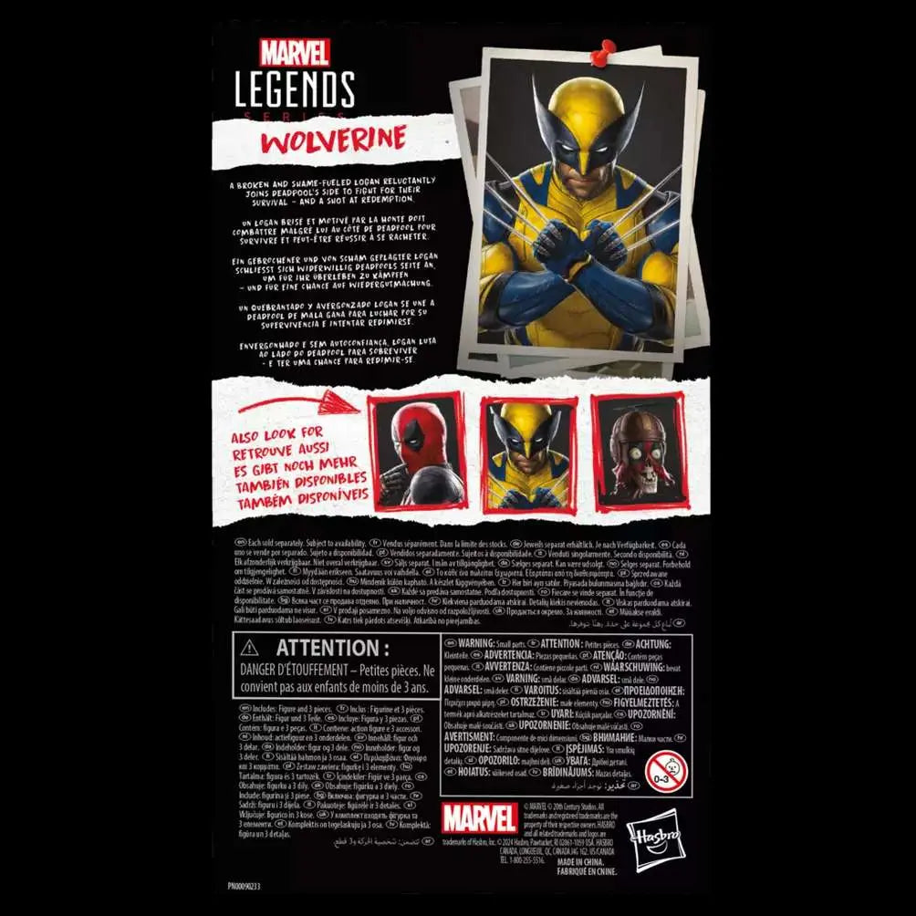 MARVEL LEGENDS DEADPOOL AND WOLVERINE WOLVERINE ACTION FIGURE