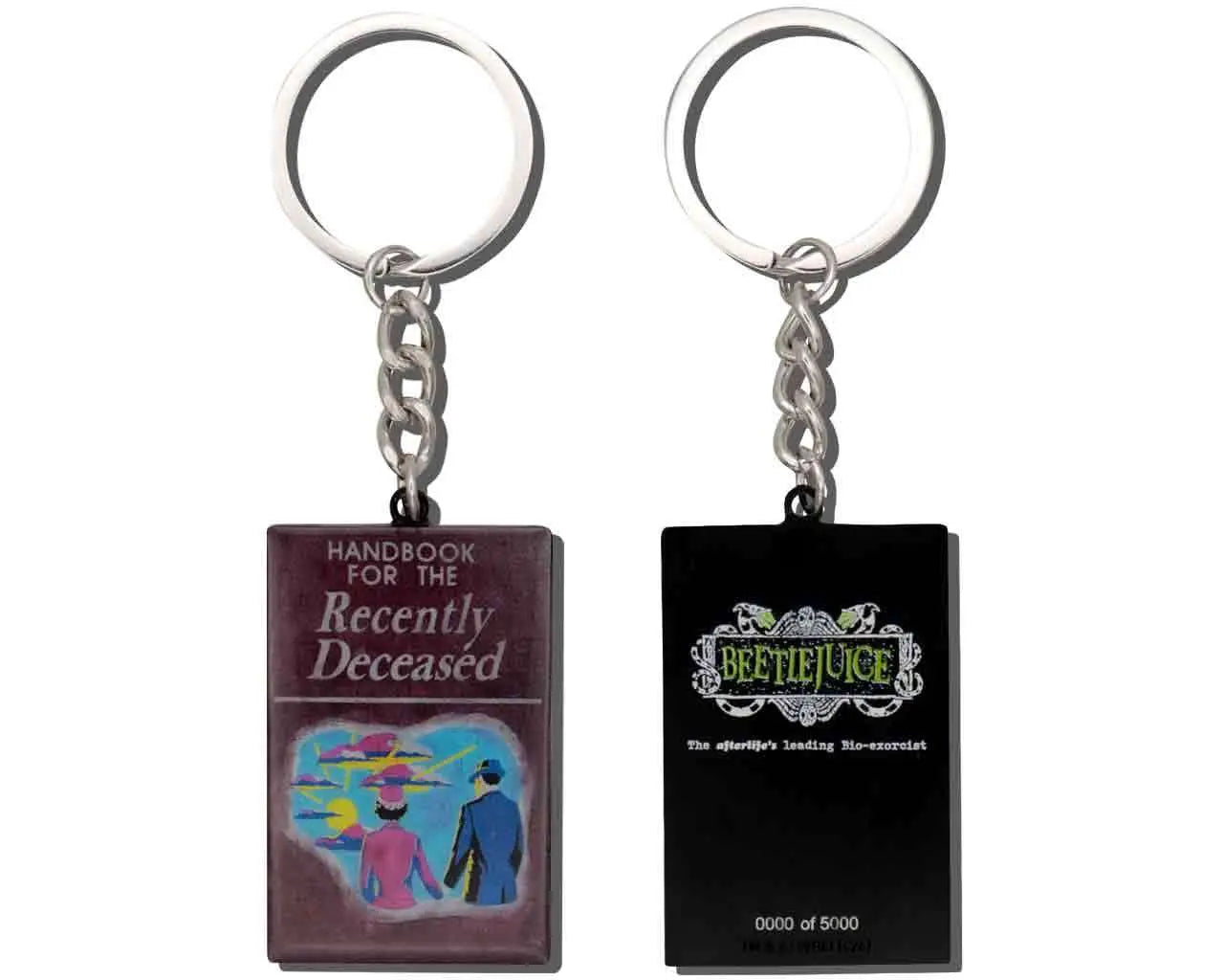 BEETLEJUICE - HANDBOOK OF THE RECENTLY DECEASED -  METAL KEYRING
