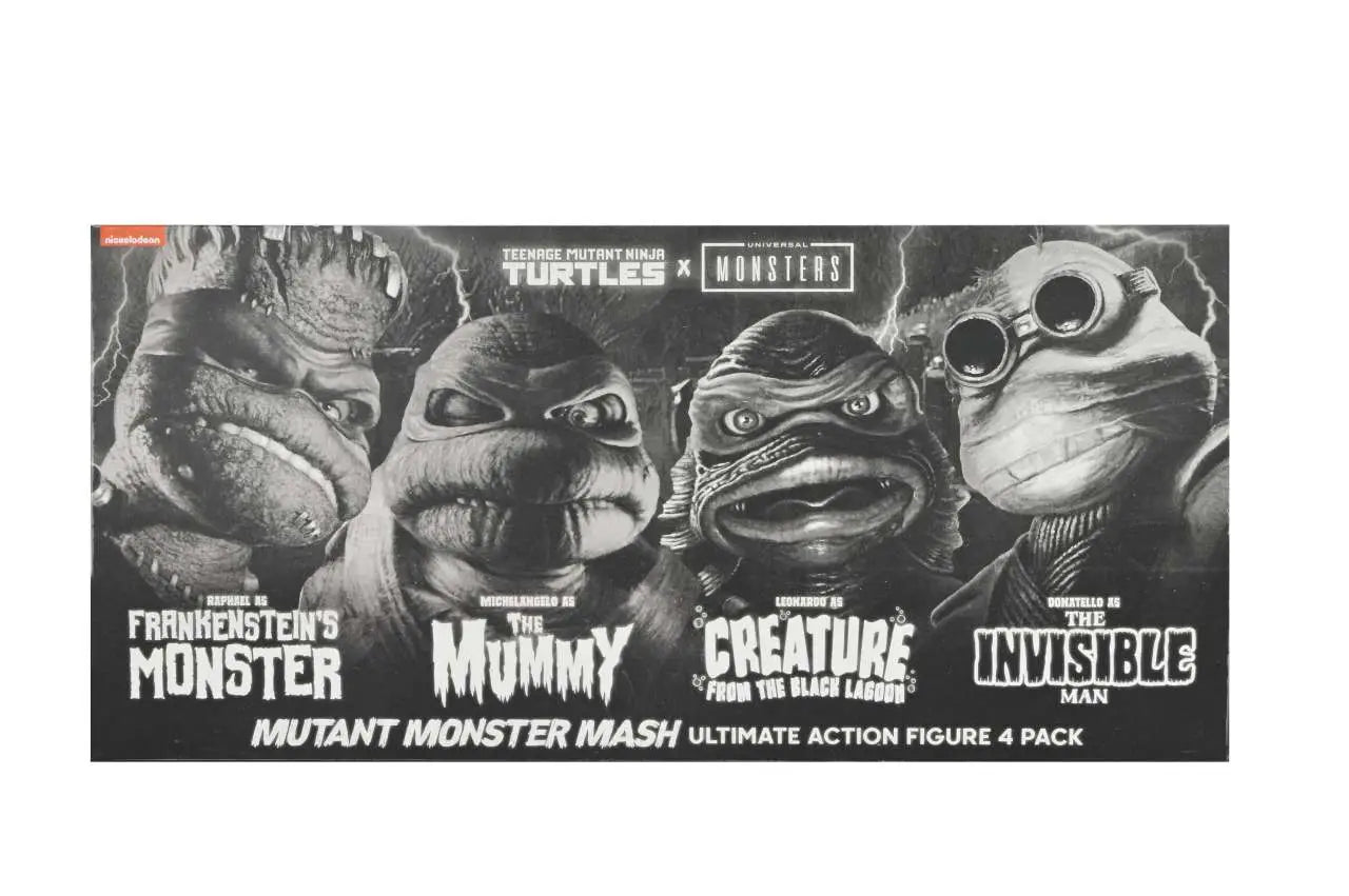 UM X TMNT TURTLES BLACK & WHITE 4PACK AF