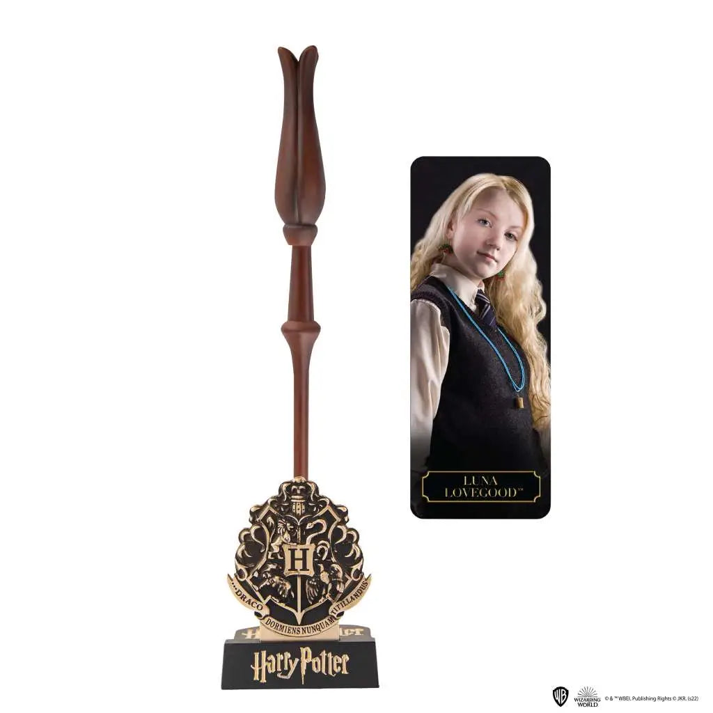 HARRY POTTER LUNA WAND PEN IN STAND