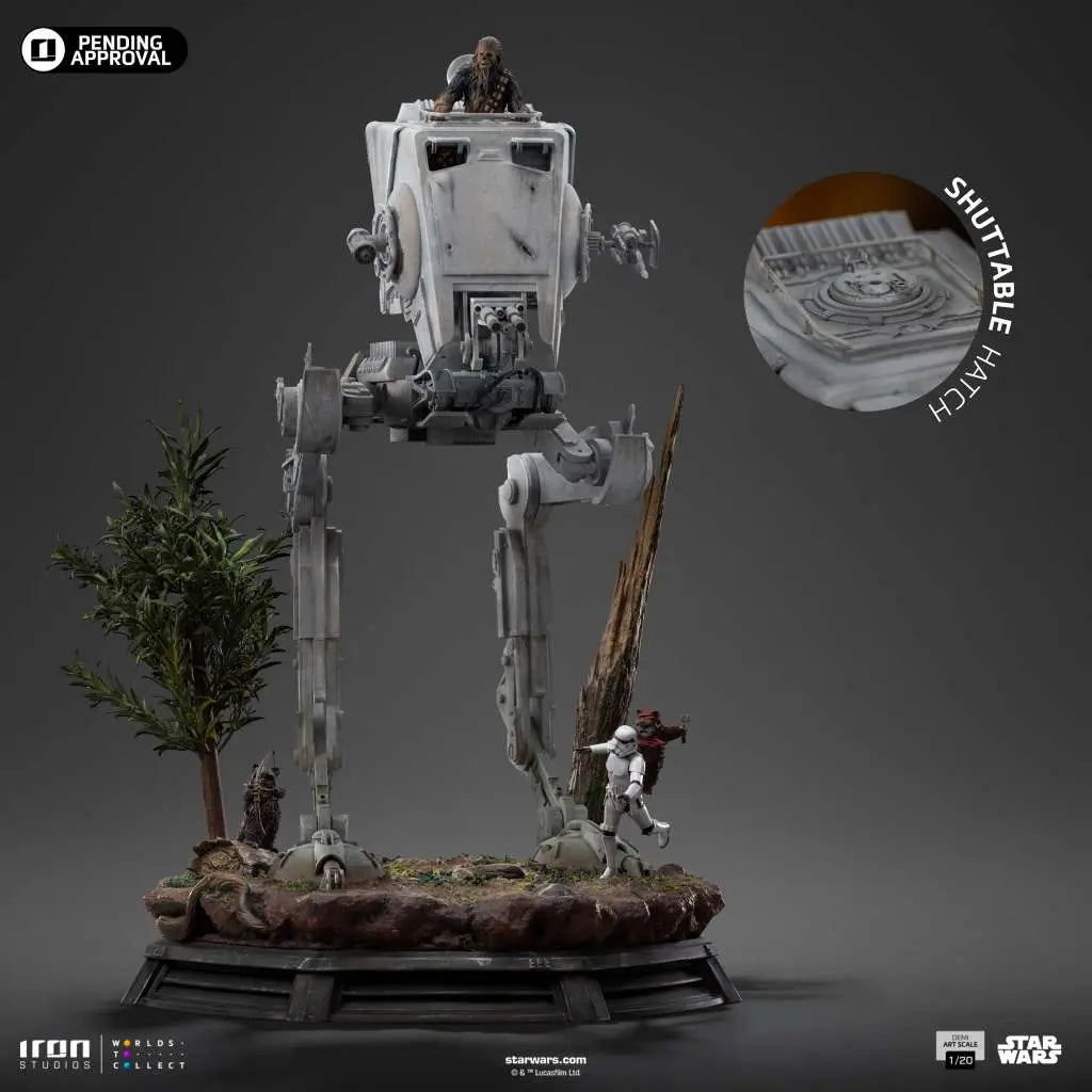 STAR WARS AT-ST AND CHEWBACCA 1/20 STATUE