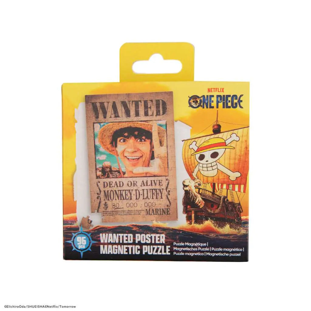 ONE PIECE WANTED LUFFY A4 MAGNETIC PUZZLE (96pcs)