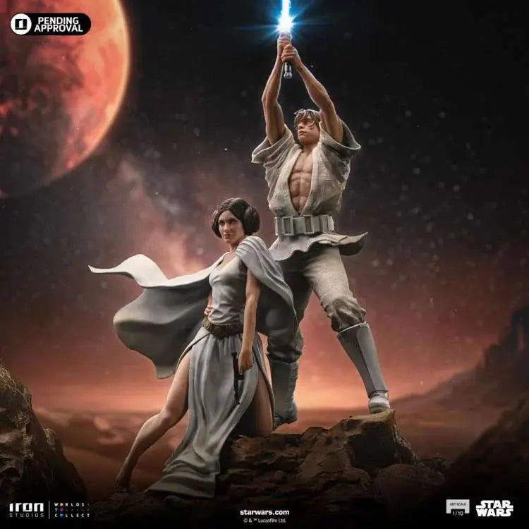 STAR WARS LUKE AND LEIA DLX 1/10 STATUE