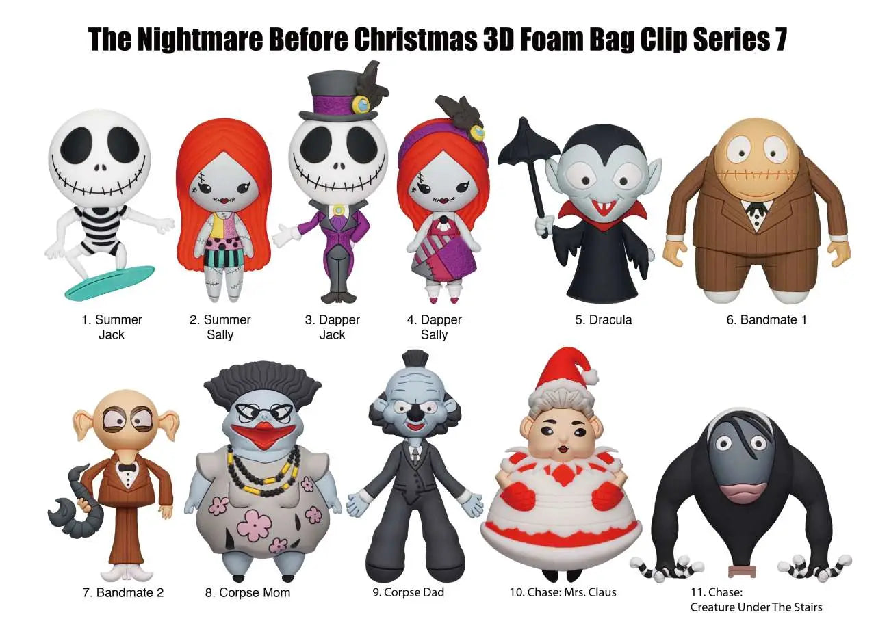 NIGHTMARE BEFORE CHRISTMAS BX S7  BAG CLIP BLIND BOX DISPLAY (24)