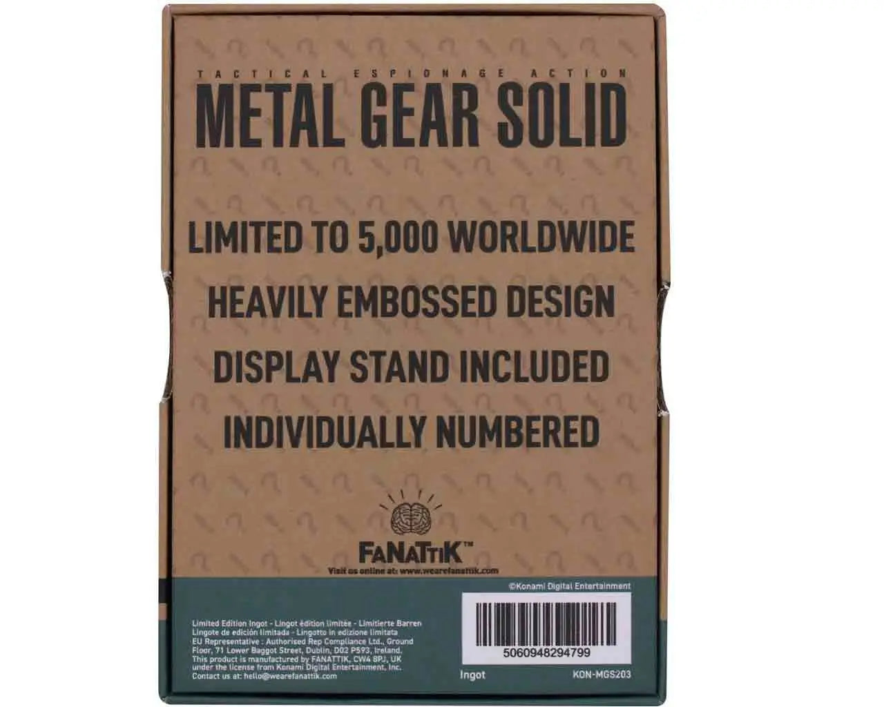 METAL GEAR SOLID 2 RAIDEN INGOT