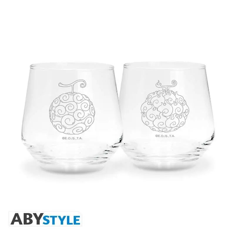 ONE PIECE DEVILS FRUITS GLASS SET (2)