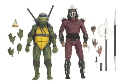TMNT 1990 ROOF TOP BATTLE SHREDDER VS LEO 2-PACK AF