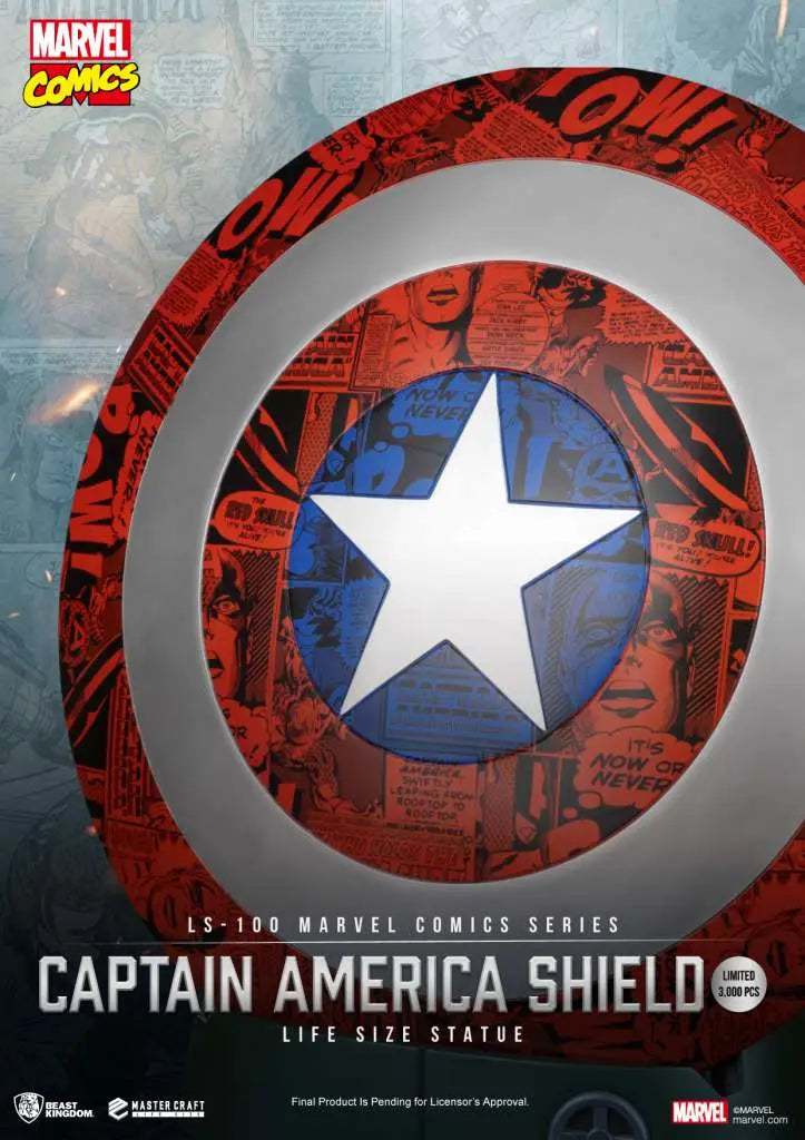 MARVEL COMICS SERIES CAPTAIN AMERICA SHIELD LIFE SIZE ST