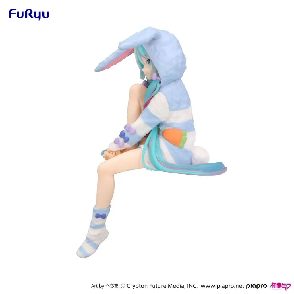 HATSUNE MIKU RABBIT EAR HOOD PAJAMA BLUE NOODLE STOPPER FIG