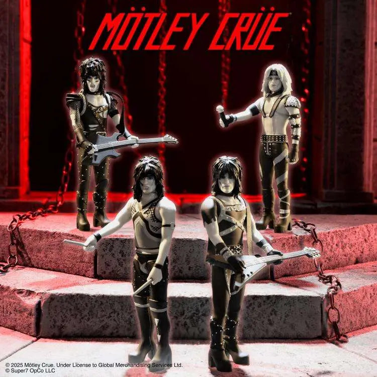 MOTLEY CRUE REACTION MICK MARS SHOUT AT THE DEVIL B&W FIGURE