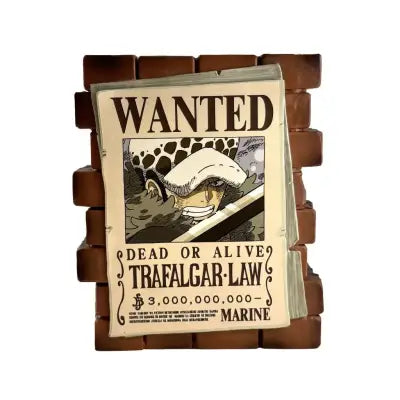 ONE PIECE POSTER WANTED LAW MONEY BOX