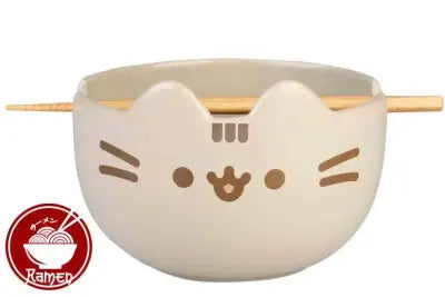PUSHEEN RAMEN BOWL WITH CHOPSTICK