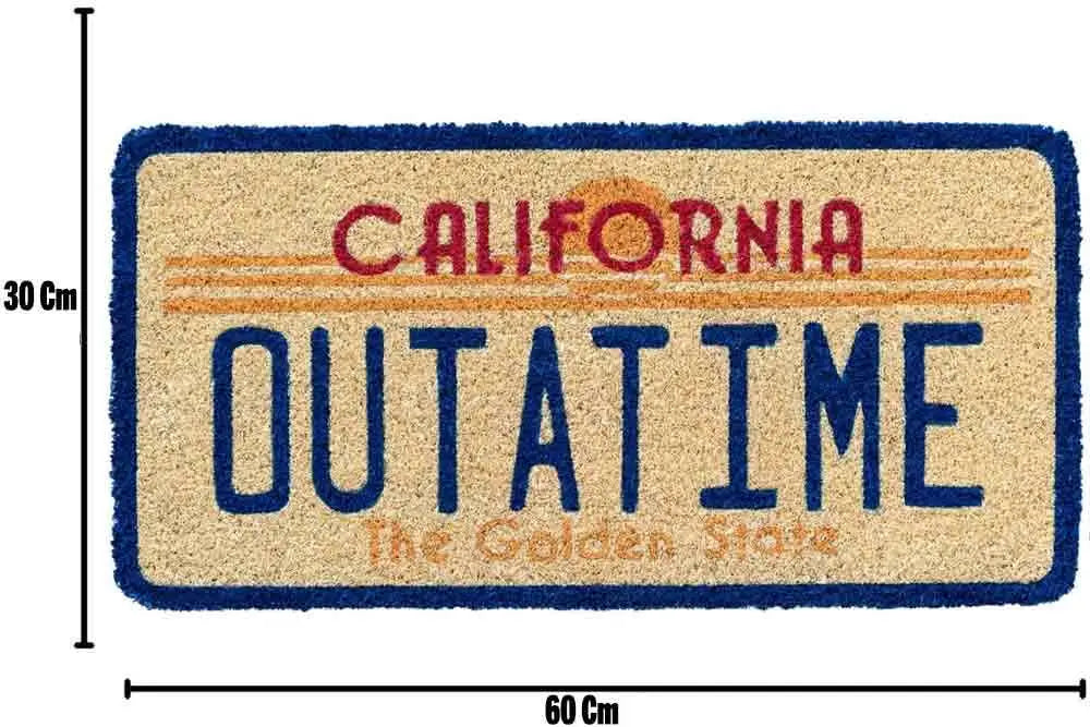 BACK TO THE FUTURE DE LOREAN PLATE DOORMAT