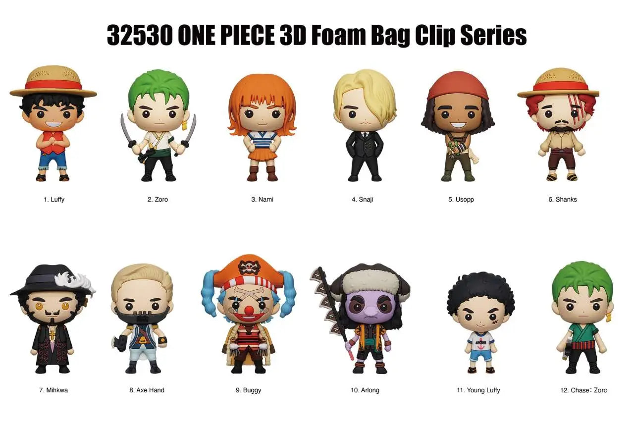 ONE PIECE NETFLIX SERIES 1 BAG CLIP BLIND BOX DISPLAY (24)