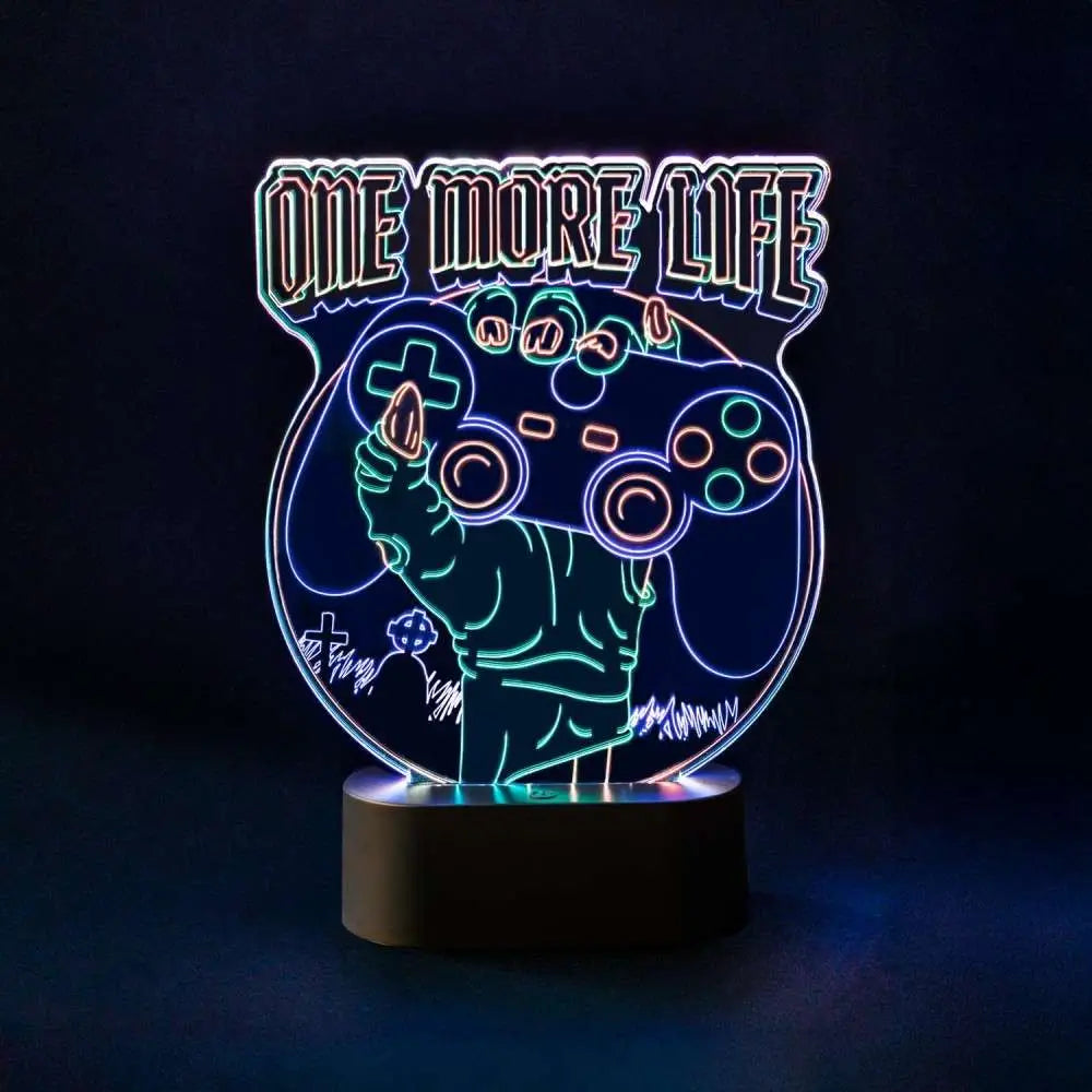 GAMERATION ONE MORE LIFE DESK LED LAMP