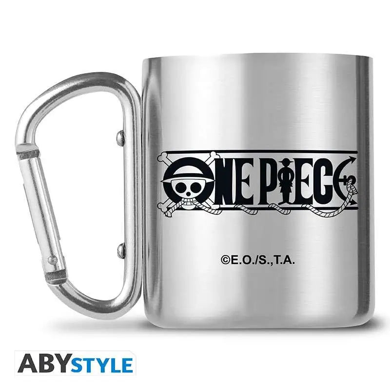 ONE PIECE ACE & SKULL MUG CARABINER