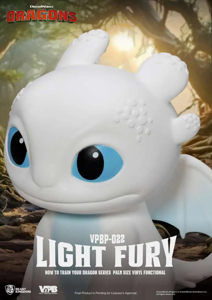 HOW TRAIN YOUR DRAGON LIGHT FURY PALM SIZE VINYL BANK