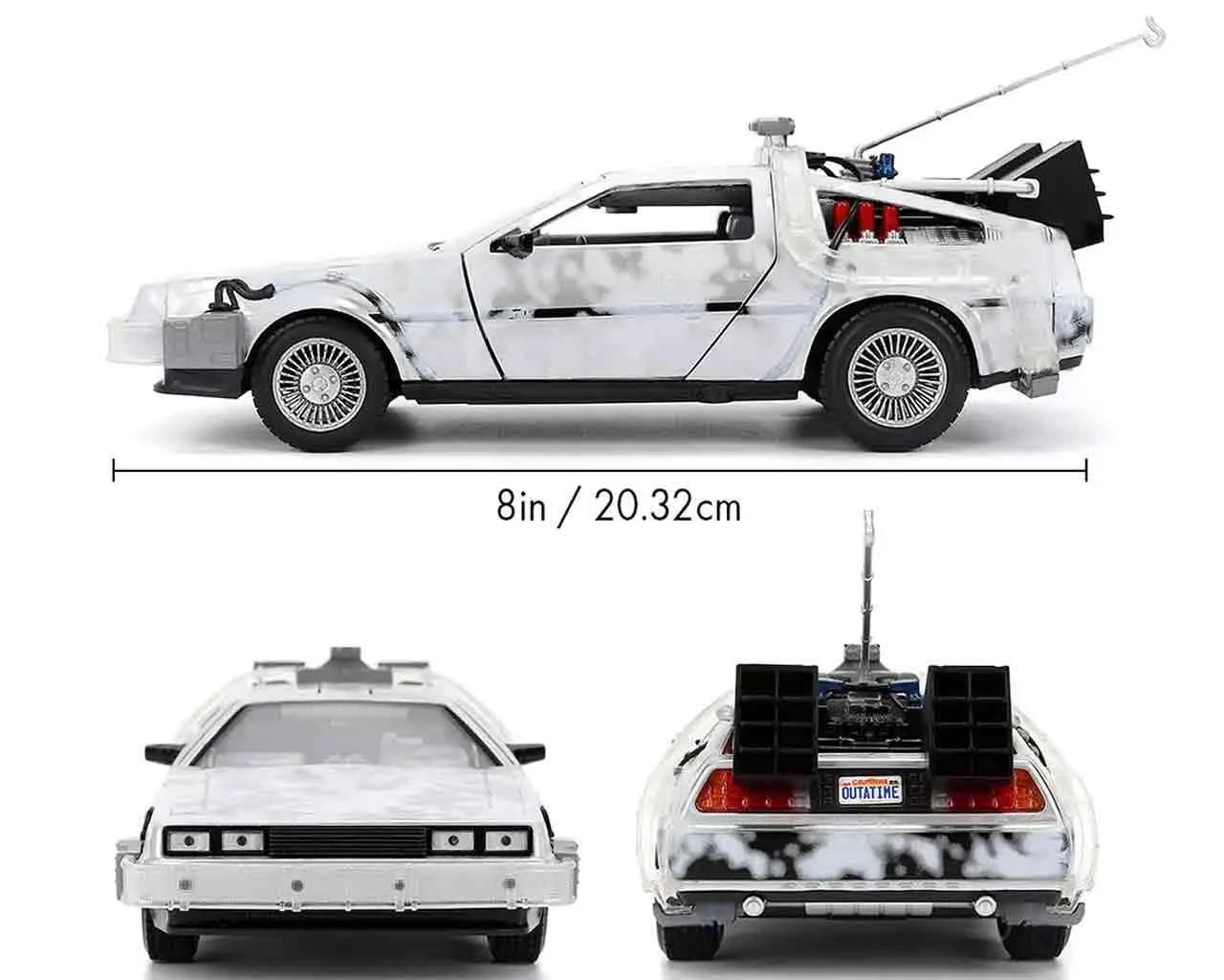 BACK TO THE FUTURE PART I 1982 DELOREAN FROST EFFECT 1/24 DIE-CAST MODEL LIMITED EDITION