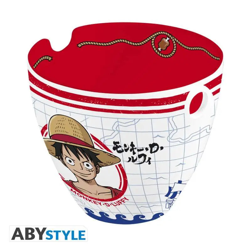 ONE PIECE MONKEY D LUFFY RAMEN BOWL WITH CHOPSTICKS